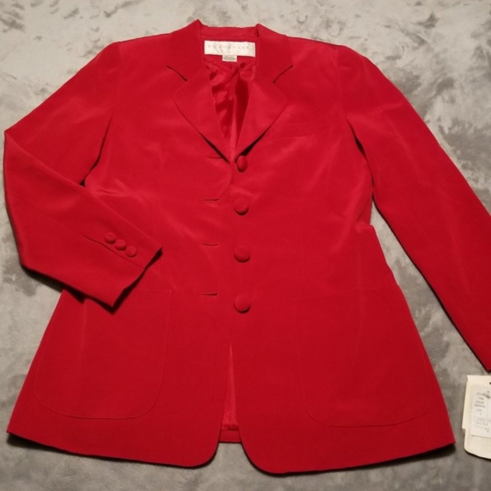 Rare Vintage Silk Red Blazer